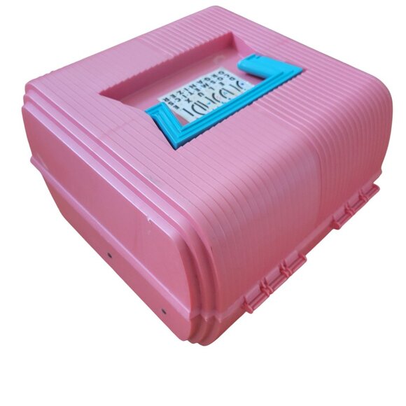 Sassaby Deluxe Pink Cosmetics Organizer Mirror Compartments Sewing Makeup Travel - Picture 13 of 14